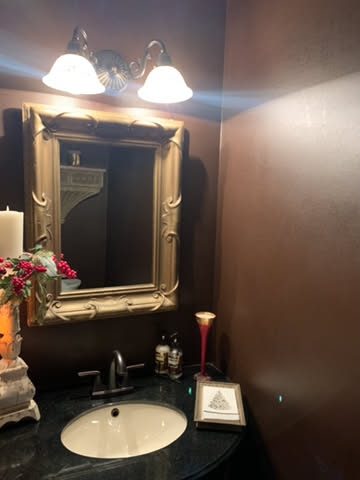 Powder room before update