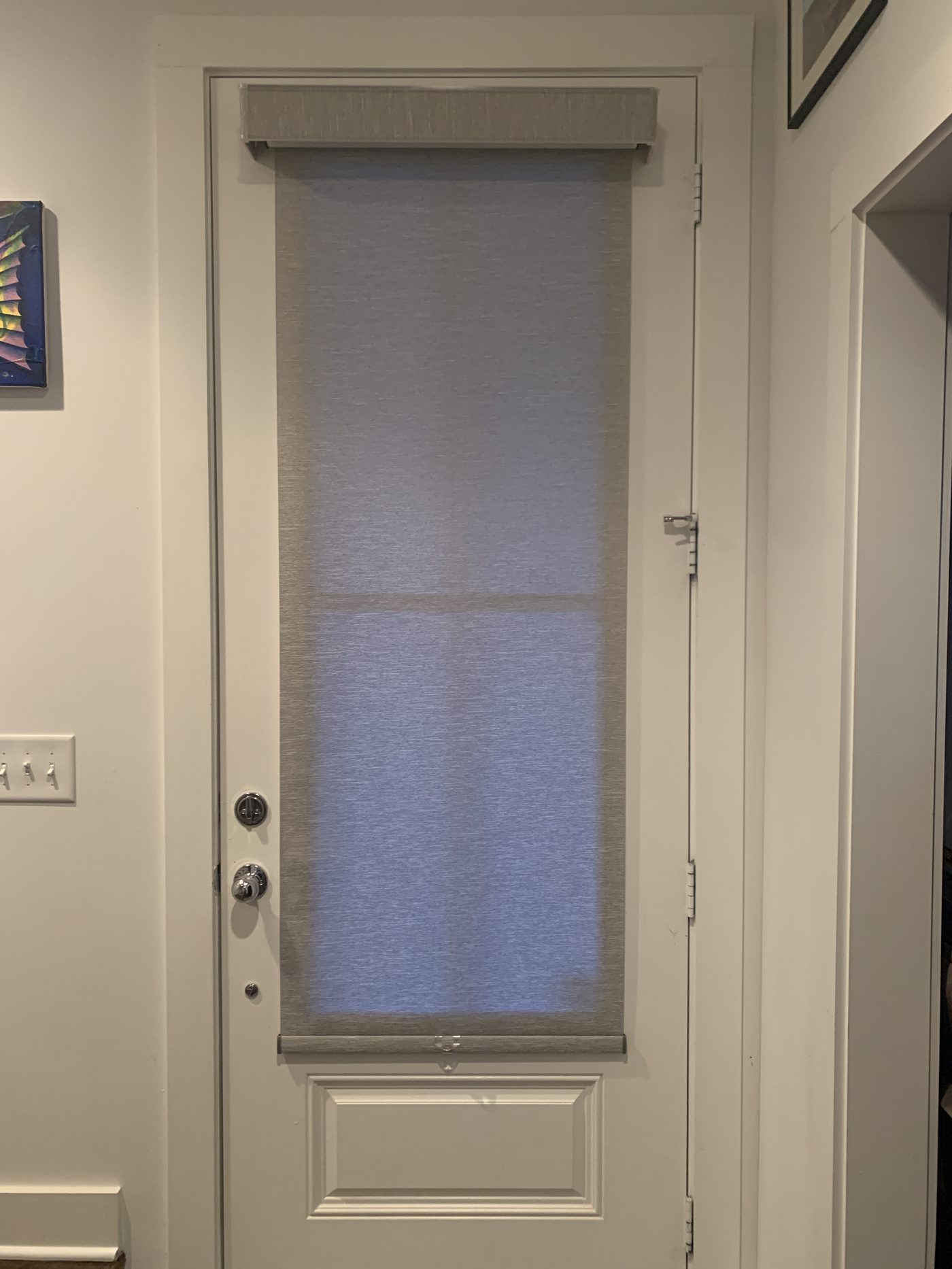 Back door after roller shade install