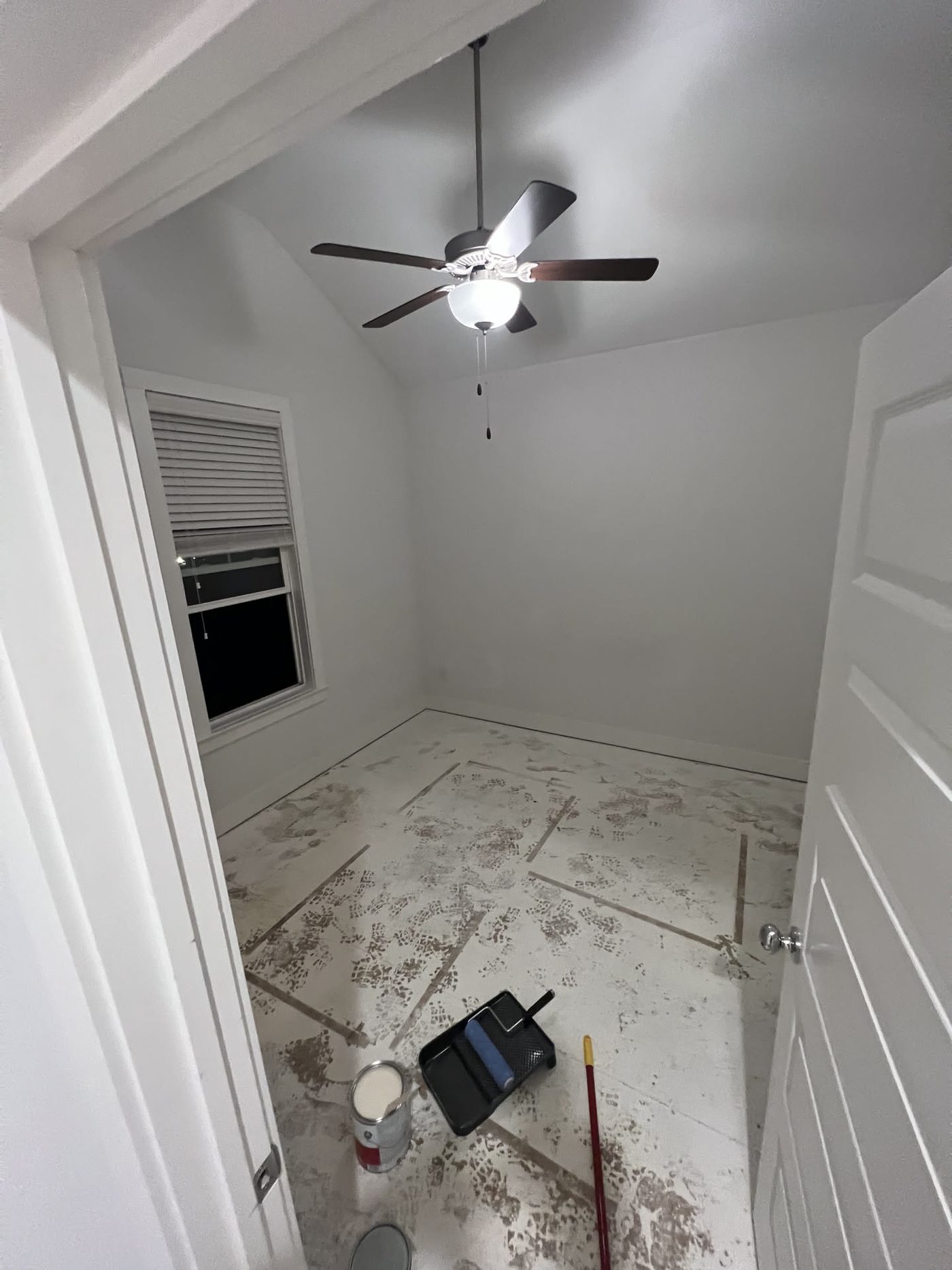 Bare subfloor before flooring install