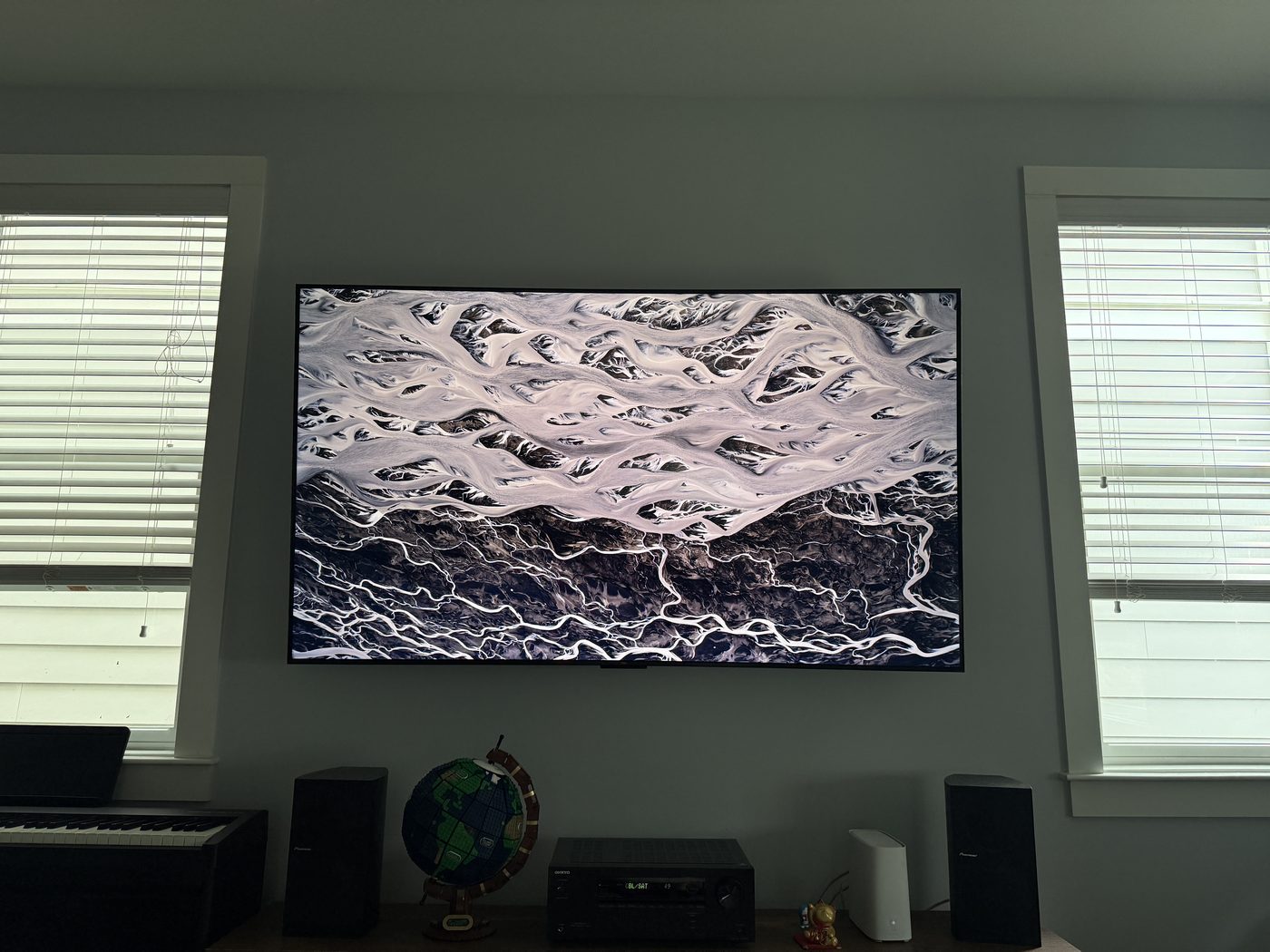Wall-mounted television